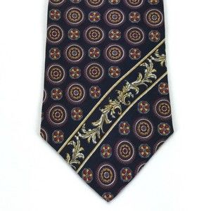 METROPOLITAN VIEW  Bloomingdales Colorful Circles & Baroque Elegant Necktie Tie